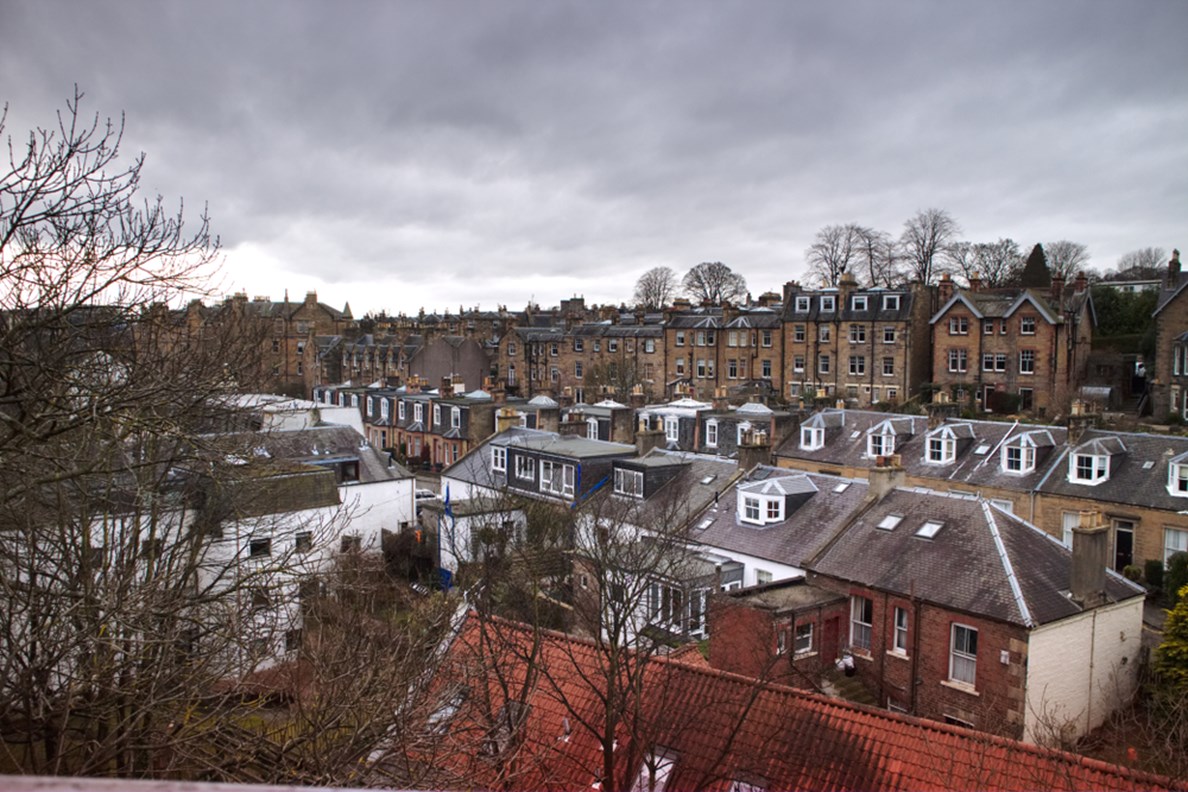 Murrayfield houses from above